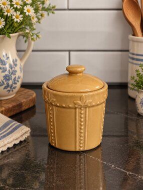 Small "Sorrento" Golden Wheat Canister